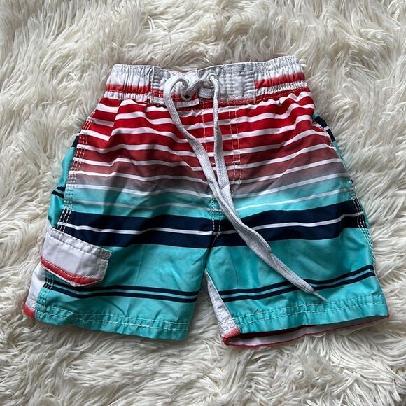 Kanu Surf Striped Swim Trunks Shorts Size 2T - Picture 1 of 3